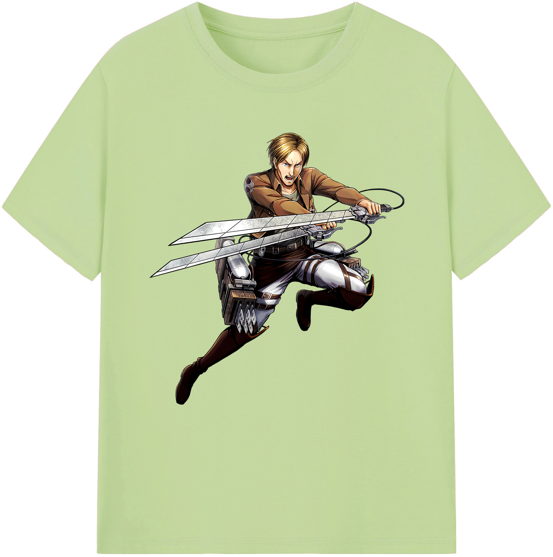 （画像用） 進撃の巨人 Attack on Titan 綿100％半袖Tシャツ（フロントプリント）